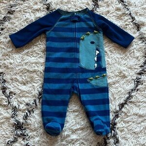 Dinosaur polarfleece footie pajamas